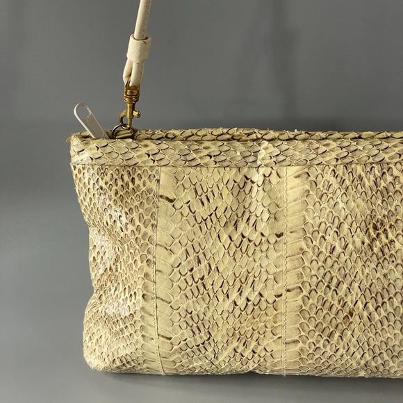 Jennifer Moore Vintage Genuine Yellow Snake Skin Small Crossbody Purse/Bag - Picture 5 of 14